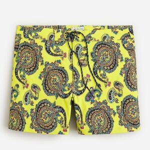 JCREW 5" breaker board short in paisley size 32 with ECONYL® Midcentury modern